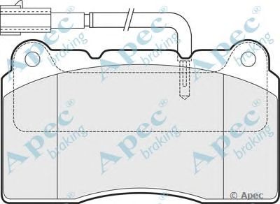 APEC BRAKING pad1536 -  Комплект тормозных колодок, дисковый тормоз